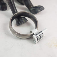 Titanium & Platinum 7mm Band - SIZE 12