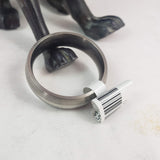 Titanium & Platinum 7mm Band - SIZE 12