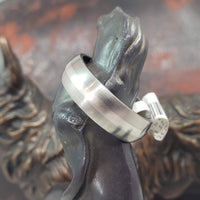 Titanium & Platinum 7mm Band - SIZE 12