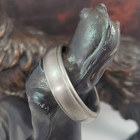 Titanium 6mm beveled edge Band - SIZE 11.5