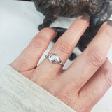 18k white gold c.1920's Art Deco diamond filigree Ring