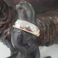 14k gold 5 diamond estate band - apx .50ct tw