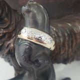14k gold 5 diamond estate band - apx .50ct tw