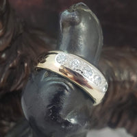 14k gold 5 diamond estate band - apx .50ct tw