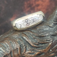 14k gold 5 diamond estate band - apx .50ct tw