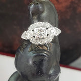 Platinum Art Deco diamond estate ring
