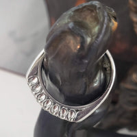 Platinum 7 diamond vintage wedding band