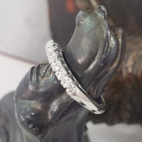 Platinum 7 diamond vintage wedding band
