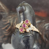 10k gold Victorian pearl & ruby ring
