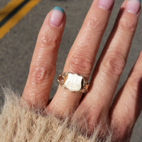 10k yellow gold estate eagle SIGNET ring