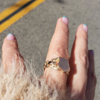 10k yellow gold estate eagle SIGNET ring