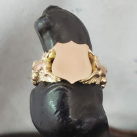 10k yellow gold estate eagle SIGNET ring