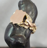 10k yellow gold estate eagle SIGNET ring