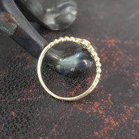 14k yellow gold 5 diamond flower band