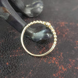 14k yellow gold 5 diamond flower band