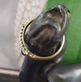 14k gold two tone 7 old cut diamond estate band