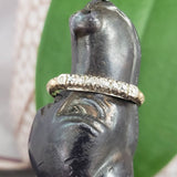 14k gold two tone 7 old cut diamond estate band