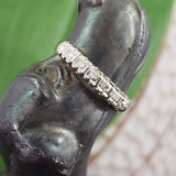 14k gold two tone 5 diamond estate band