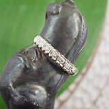 14k gold two tone 5 diamond estate band