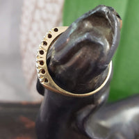 14k gold two tone 5 diamond estate band
