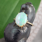10k yellow gold opal estate ring