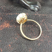10k yellow gold opal estate ring