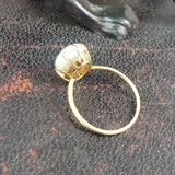 10k yellow gold opal estate ring