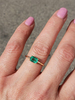 14k gold emerald cut Emerald custom ring