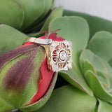 Platinum & 14k yellow gold diamond Edwardian filigree Ring