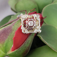 Platinum & 14k yellow gold diamond Edwardian filigree Ring