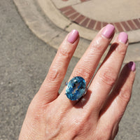 14k white gold HUGE Aquamarine Ring - 18.41ct