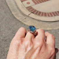 14k white gold HUGE Aquamarine Ring - 18.41ct