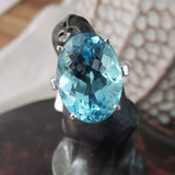 14k white gold HUGE Aquamarine Ring - 18.41ct