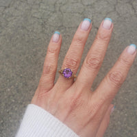 14k gold filigree amethyst ring