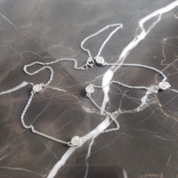 14k white gold diamonds by the yard necklace - 18" - .92ct tw