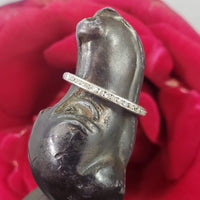 Platinum vintage thin diamond eternity band SIZE 4.3