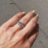 platinum Art Deco c.1920 - 30's 22 diamond ring - 3 three stone
