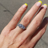platinum Art Deco c.1920 - 30's 22 diamond ring - 3 three stone