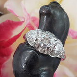 platinum Art Deco c.1920 - 30's 22 diamond ring - 3 three stone