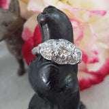 platinum Art Deco c.1920 - 30's 22 diamond ring - 3 three stone