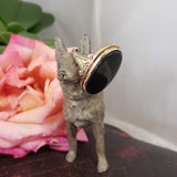 10k Yellow gold Black Onyx Deco Ring