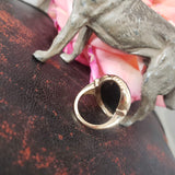 10k Yellow gold Black Onyx Deco Ring