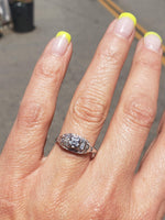 14k - Palladium Art Deco diamond ring