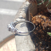 14k - Palladium Art Deco diamond ring