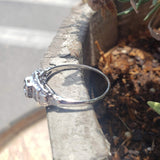 14k - Palladium Art Deco diamond ring
