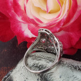 Platinum Diamond estate Art Deco c.1920's glove shield Ring