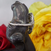 Platinum Pink Red Sapphire & Diamond estate Deco c.1920's Ring