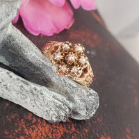 10k gold Victorian seed pearl ring