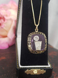 14k yellow gold LAKERS diamond pendant necklace