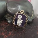 14k yellow gold LAKERS diamond pendant necklace